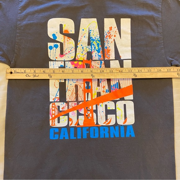 San Francisco Golden Gate Bridge spray paint splatter art shirt 🌉🌁🎨 size S - Picture 4 of 9